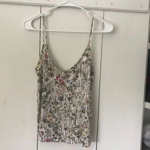 H&M Floral Spaghetti Strap Tank Top